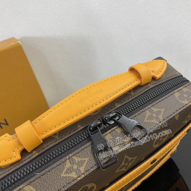 Lv路易威登2023專櫃新款Handle Soft Trunk手袋 LV老花男士單肩斜挎包 M46689 ydh5203